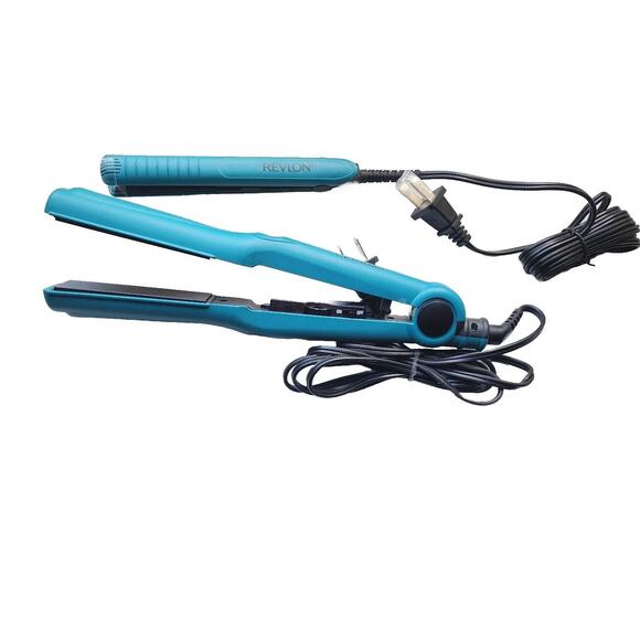 Revlon Ceramic Flat Iron Hair Straightener Duo - 1” RVST2029A & 1/2” RVST2029B - Picture 5 of 16